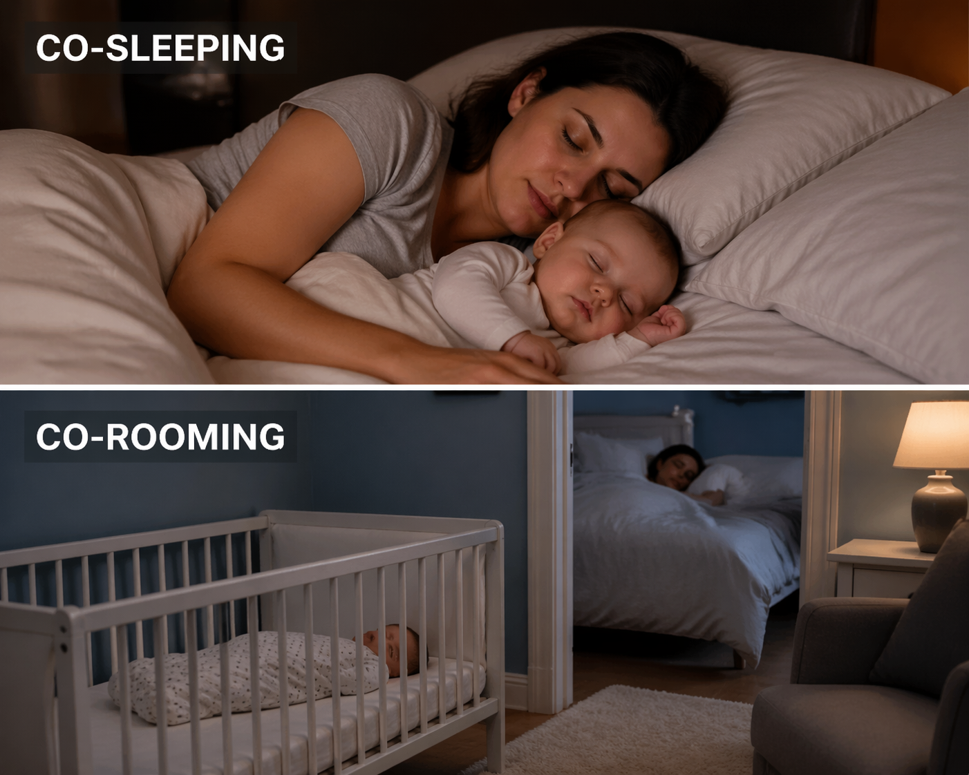 co-sleeping versus co-rooming