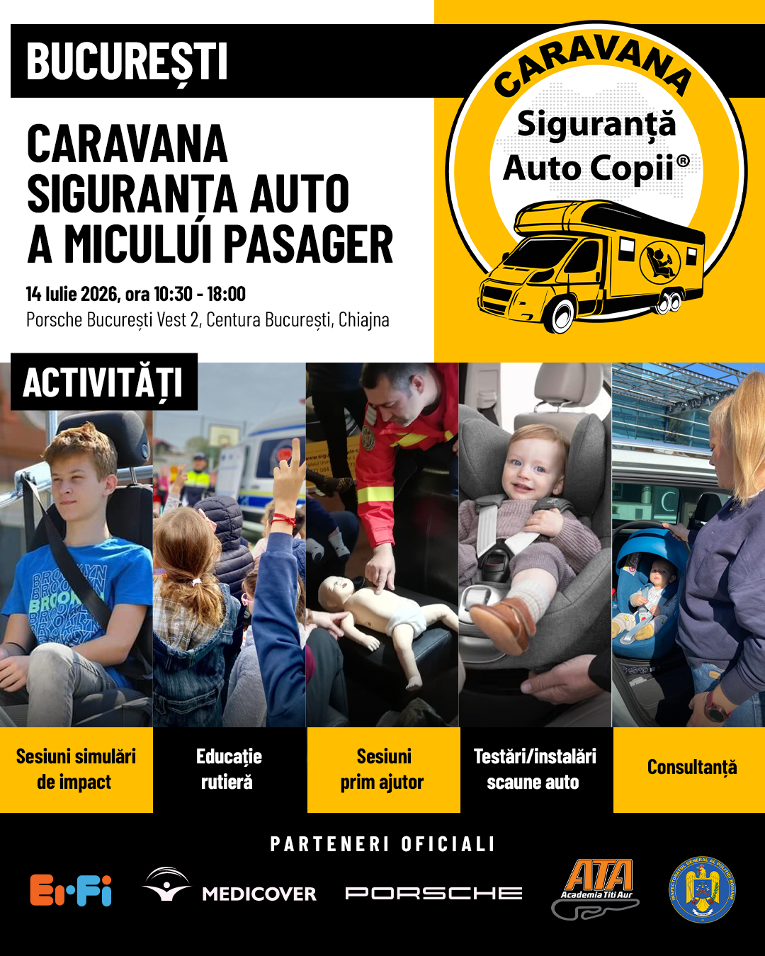 Caravana Națională Siguranța Auto Copii - Porsche Bucuresti - Vest2